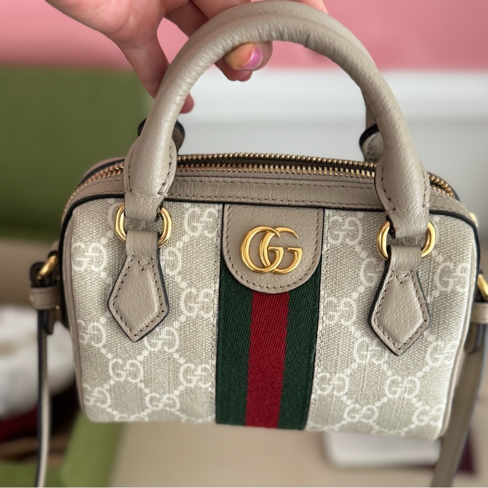 Gucci mini Boston Bag in Oatmeal - Picture 11 of 11